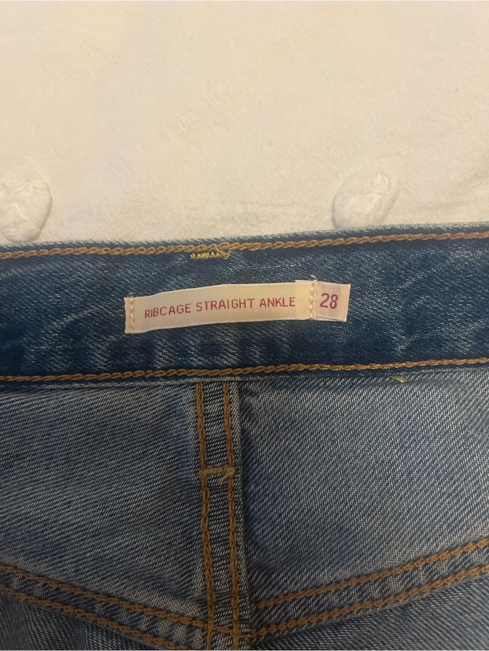 Levi’s Ribcage Straight Ankle Blue Jeans - Picture 4 of 4